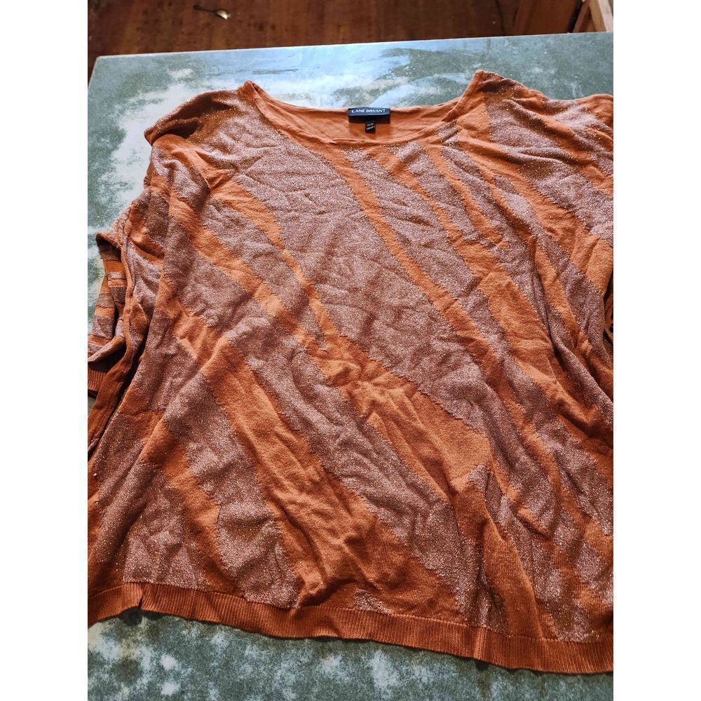 Lane Bryant burnt orange short sleeve sweater sz 26/28